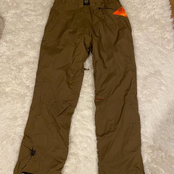 Vintage Rossignol Snowboarding Insulated Snowpants Brown Medium Orange Accent - Picture 7 of 9